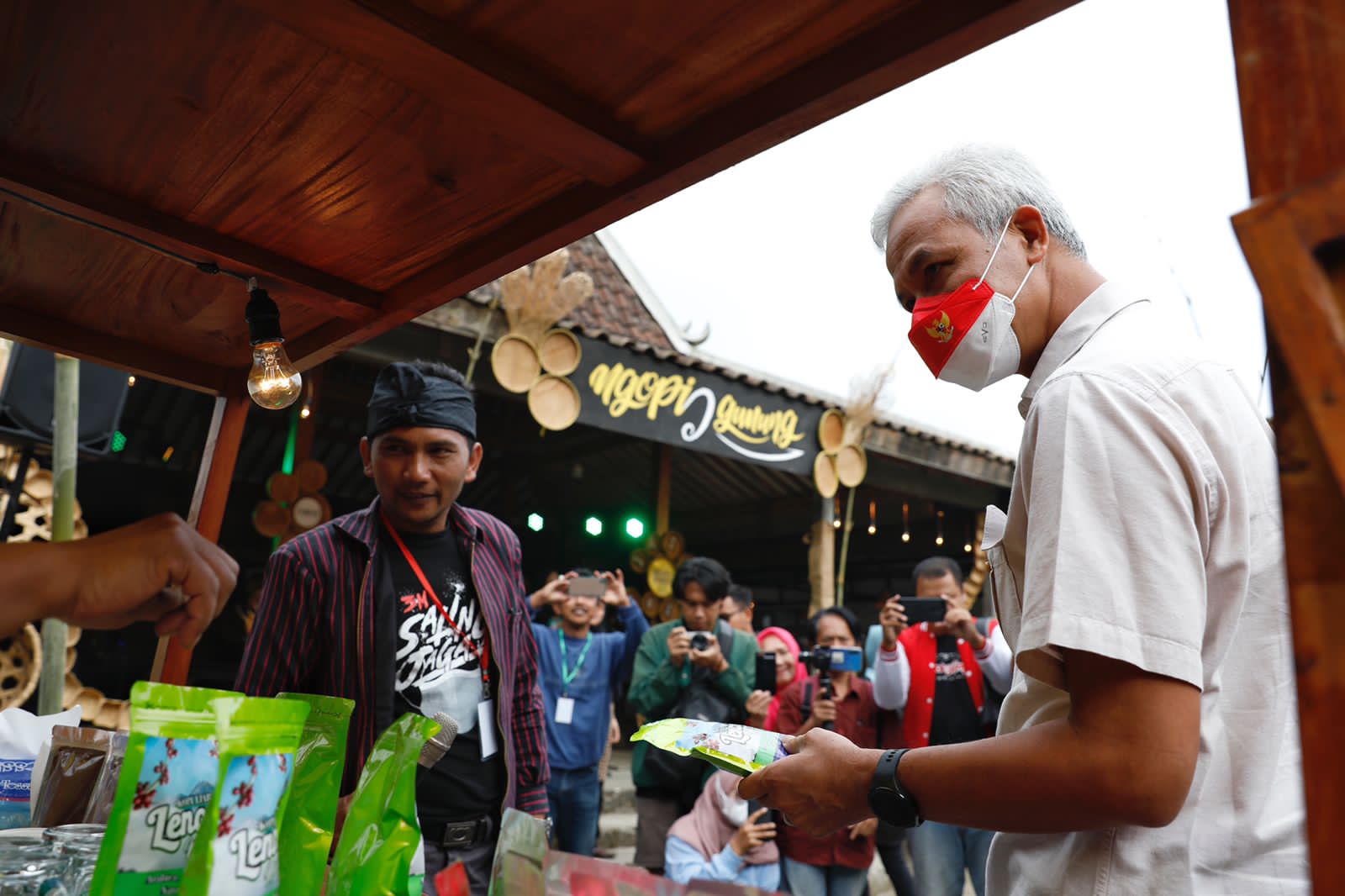 Gubernur Jawa Tengah Ganjar Pranowo, di Desa Samiran, Kecamatan Selo, Kabupaten Boyolali, Sabtu (30/7/2022)