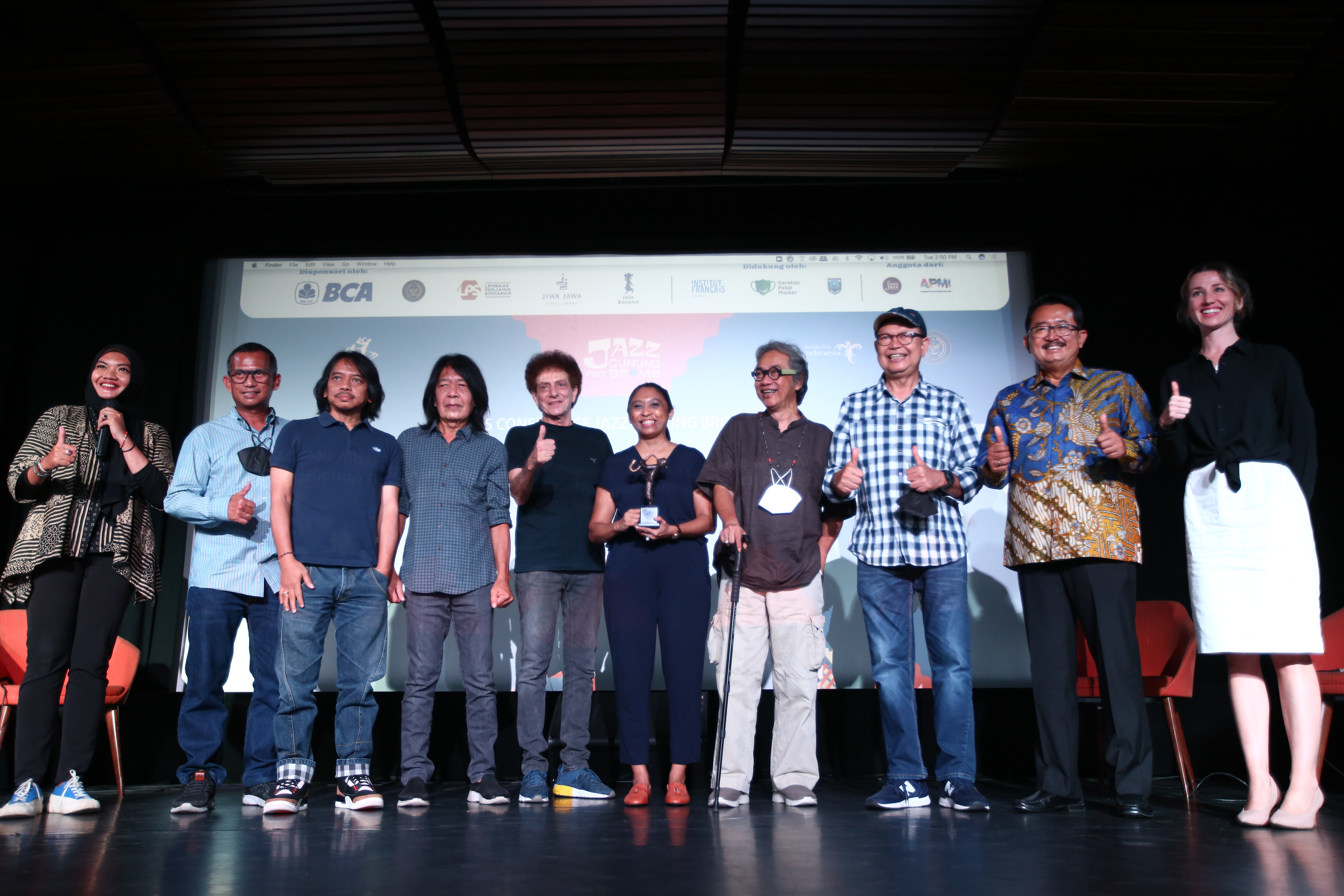 Konferensi pers Jazz Gunung Bromo 2022 digelar di Jakarta, Selasa (5/7). 