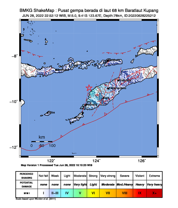 BMKG Catat Ada Dua Gempa Susulan di Kendawangan