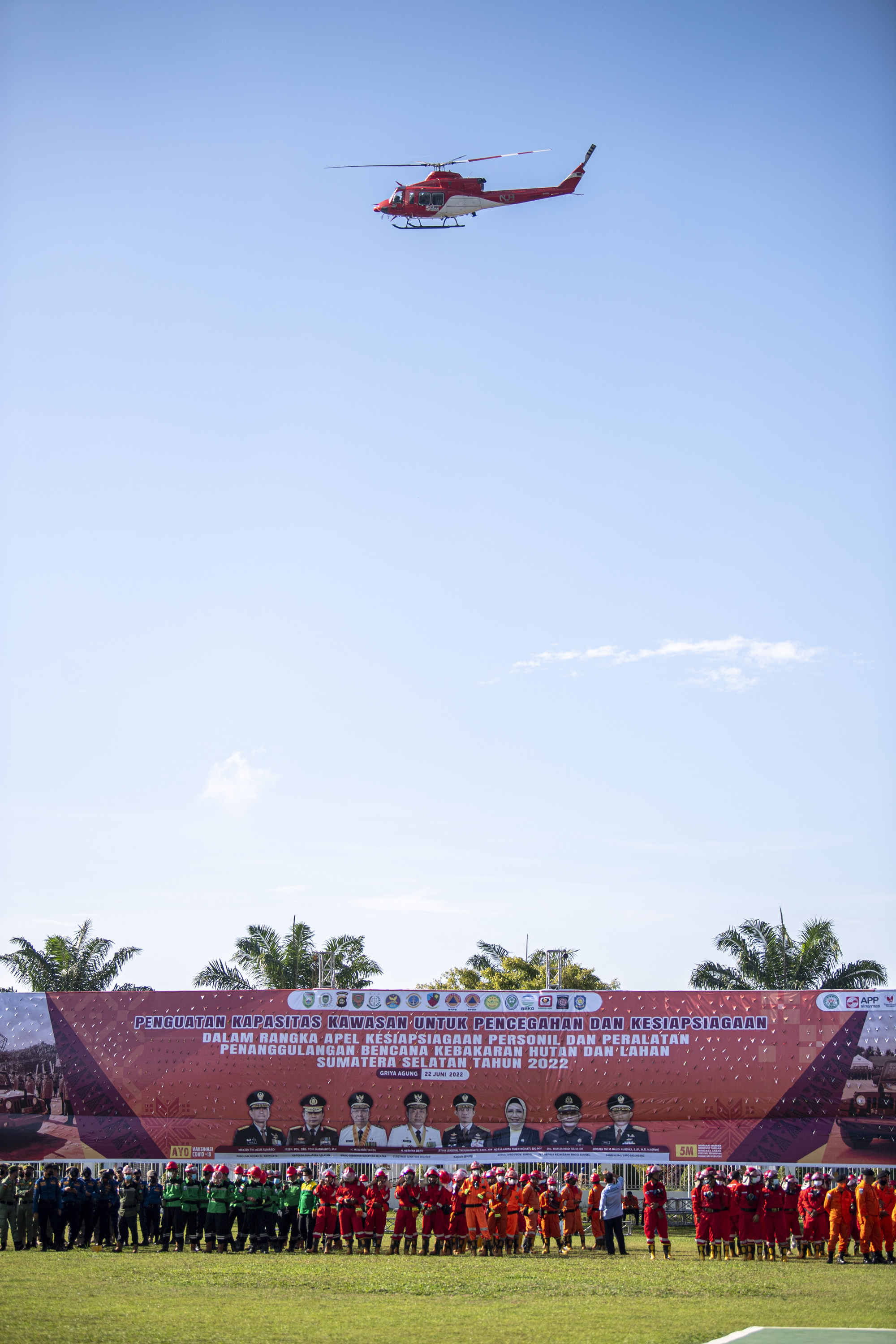 Ilustrasi. Apel kesiapsiagaan personel dan peralatan penanggulangan Karhutla di Sumatera Selatan di Griya Agung Palembang, Rabu (22/6/2022