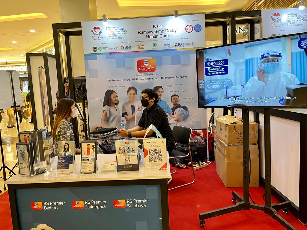 Stand Ramsay Sime Darby Health Care (RSD Health) Indonesia Wellness Health Tourism Expo (IWHTE)  di Mal Kota Kasablanka, Jakarta.