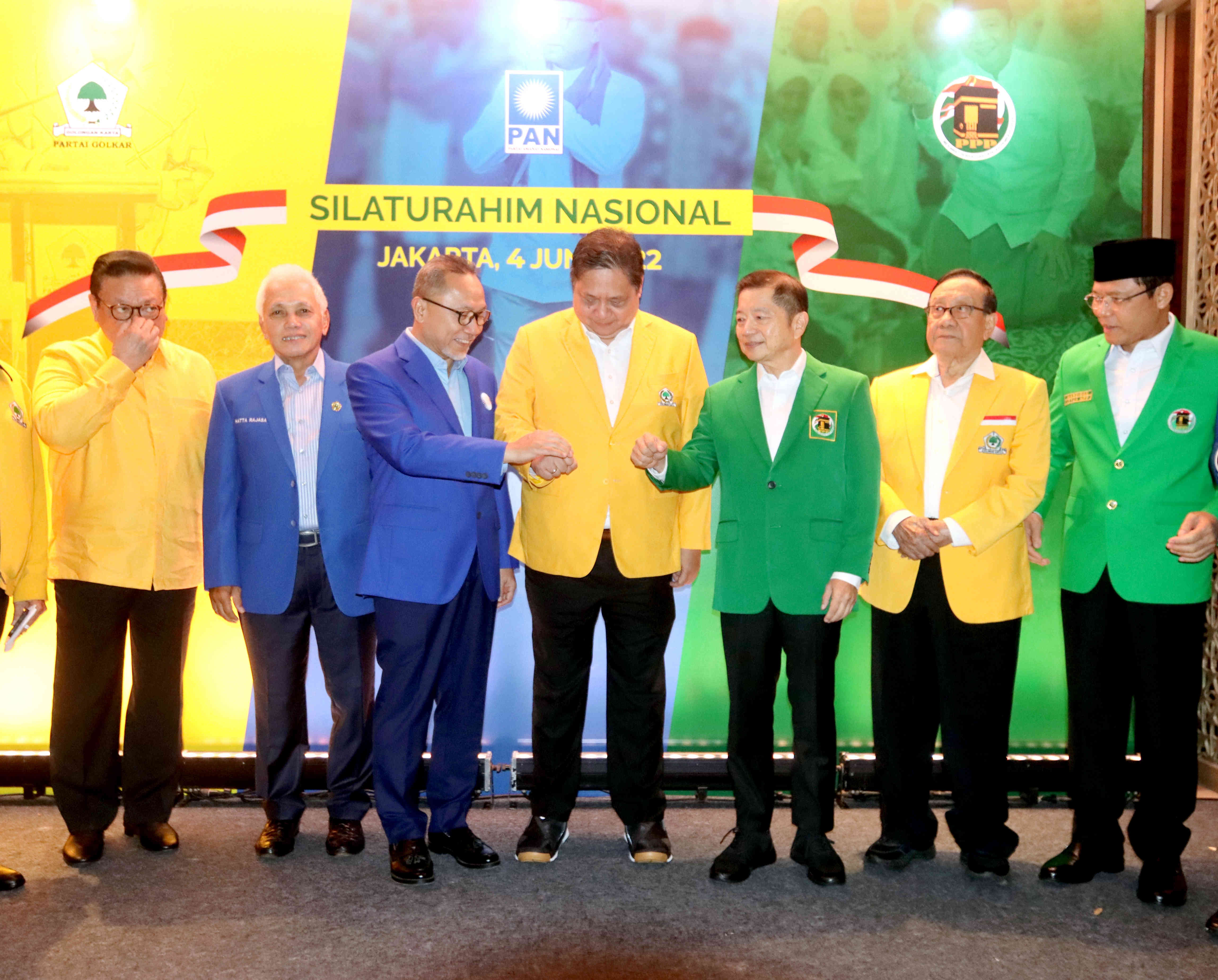 Para pimpinan parpol yang tergabung dalam Koalisi Indonesia Bersatu (KIB)