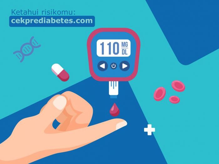 Ilustrasi pemeriksaan gula darah untuk mendeteksi penyakit diabetes