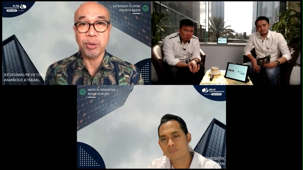 Kepala Cabang BPJAMSOSTEK Jakarta Sudirman menggelar gerakan anti-korupsi dengan menghadirkan pejabat KPK  Wuryono Prakoso.