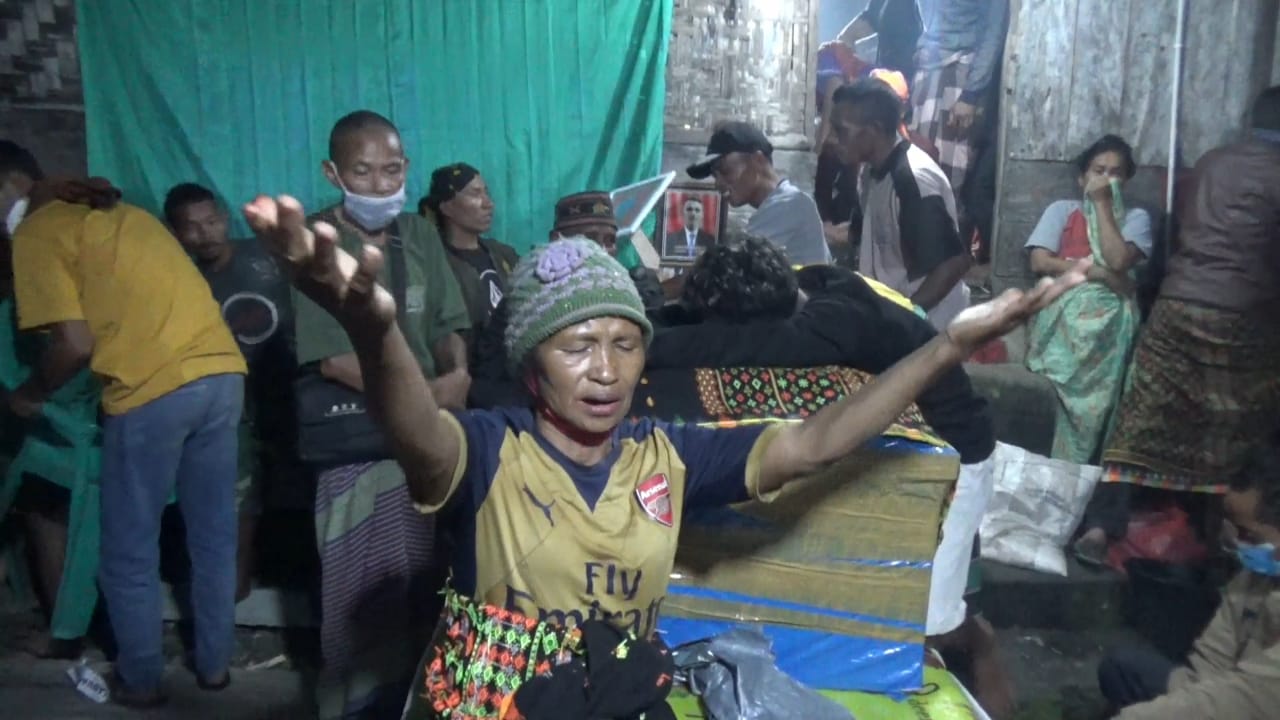 Suasana di rumah duka Yohanes Rangkas.