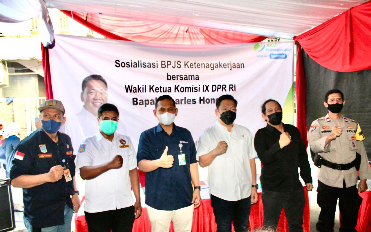 Kegiatan sosialisasi program BPJS Ketanagakerjaaan di Kelurahan Jatipulo, Jakarta Barat,