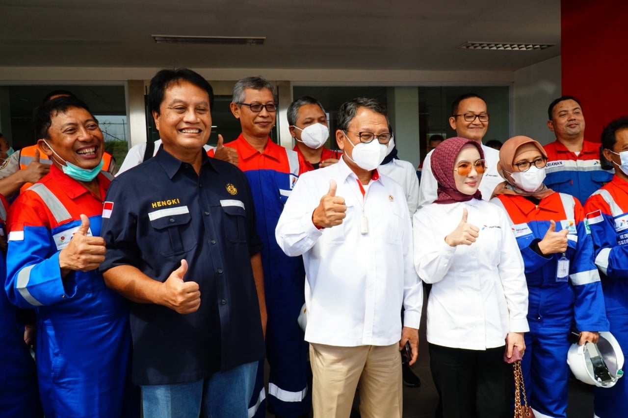 Kunjungan Menteri ESDM Arifin Tasrif ke proyek pengembangan lapangan gas Jambaranag-Tiung Biru