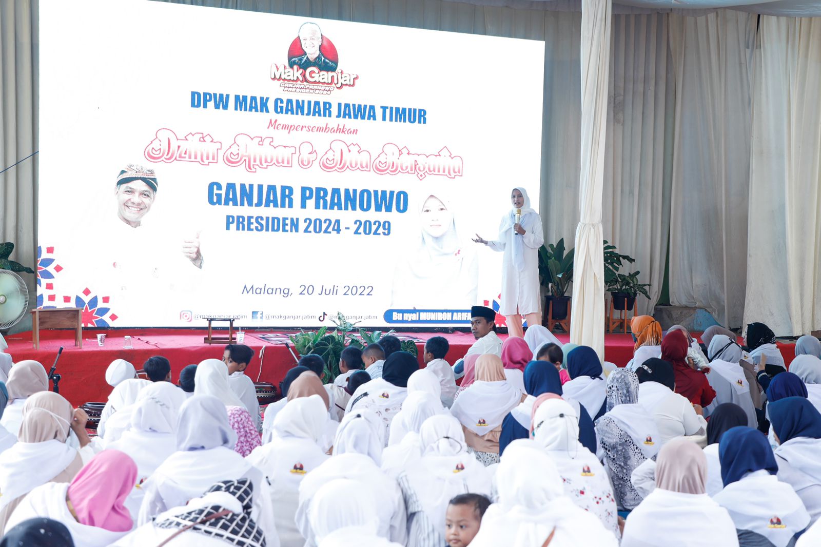 Mak Ganjar Jawa Timur menggelar doa bersama untuk kemajuan Indonesia melalui kepemimpinan Ganjar Pranowo sebagai Presiden RI 2024.