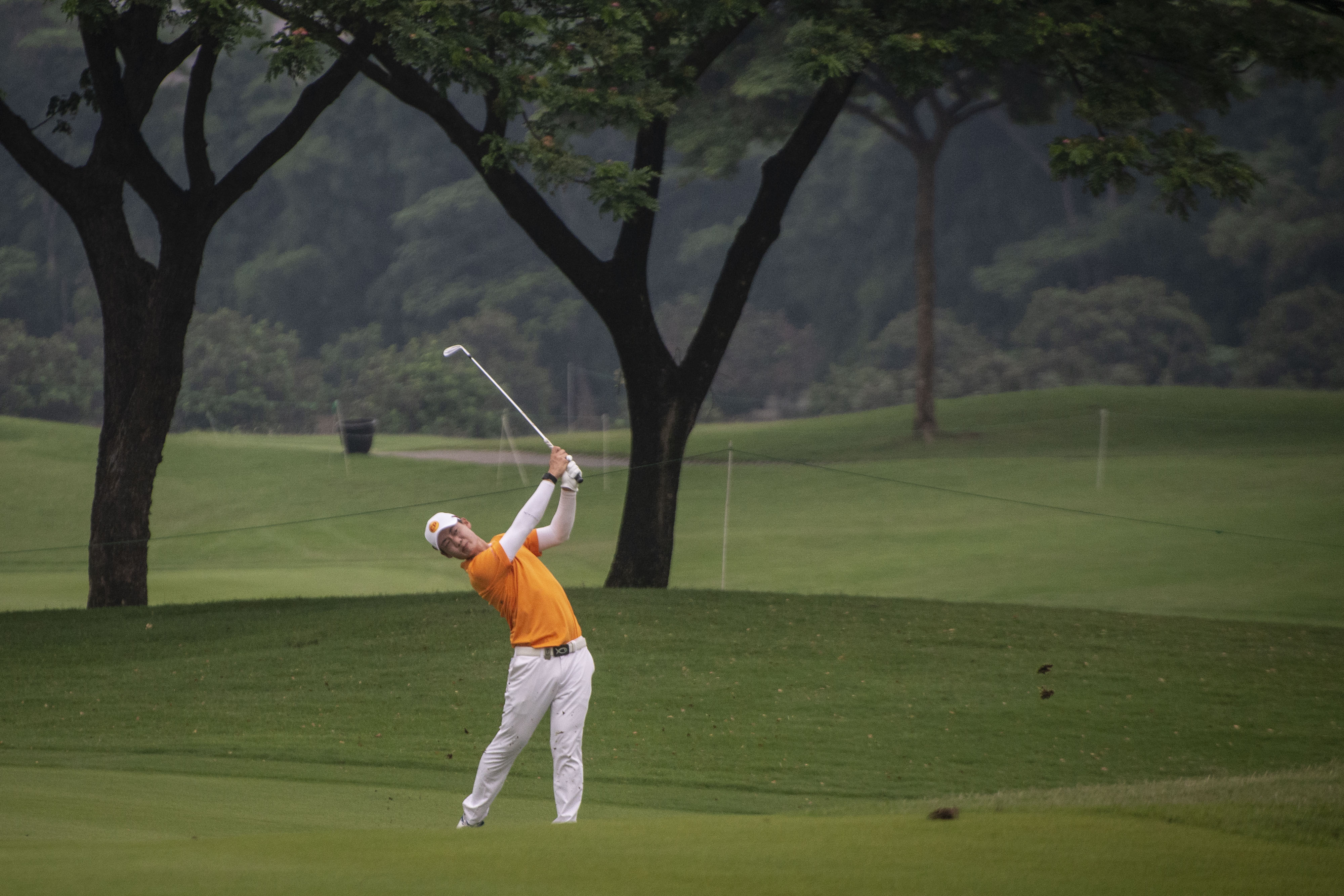Pegolf asal Thailand saat mengikuti kompetisi di Jakarta, Indonsia.