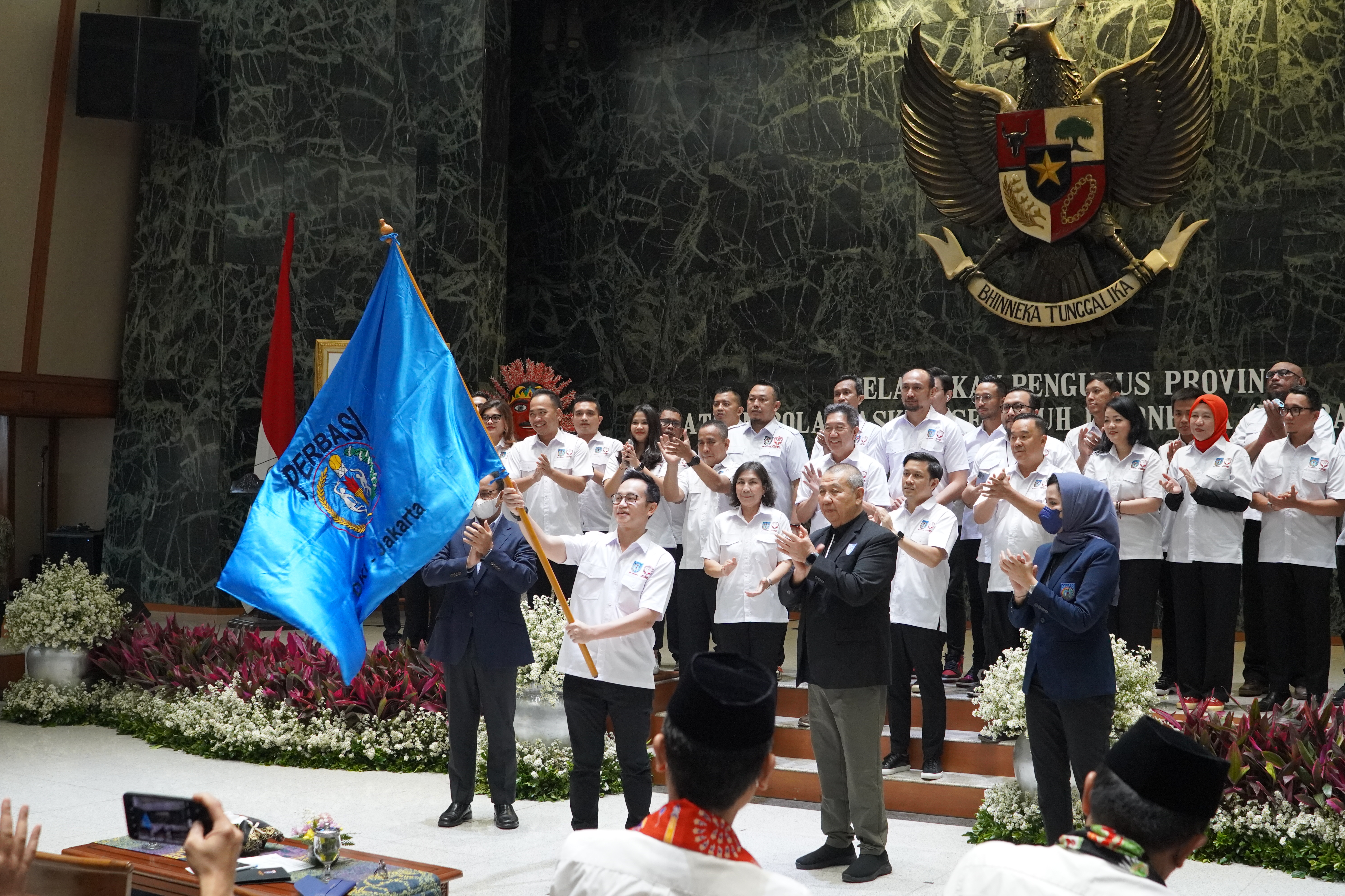 Pengurus Pengprov Perbasi DKI Jakarta akhirnya resmi dilantik, di Balaikota DKI Jakarta, Jumat (8/7/2022). 
