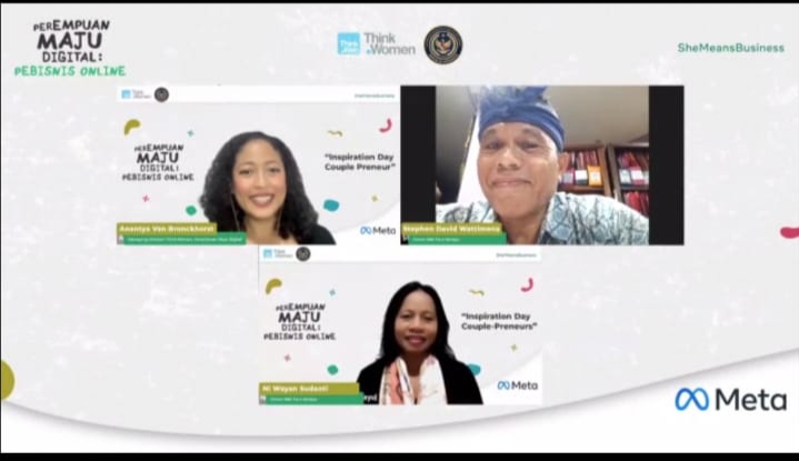 Bincang -bincang virtual CouplePreneur dengan tema Membangun Bisnis dari Rumah Bersama Belahan Jiwa.