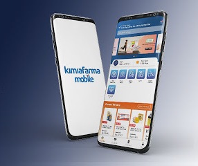 Aplikasi Kimia Farma Mobile pada layar smartphone. 