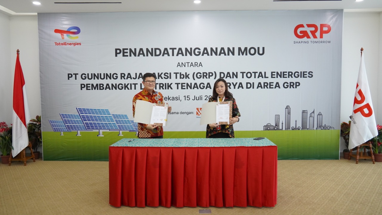 GGRP melakukan penandatanganan nota kesepahaman (MoU) dengan Total Energies (TTE) Pembangkit Listrik Tenaga Surya Atap (PLTS Atap),