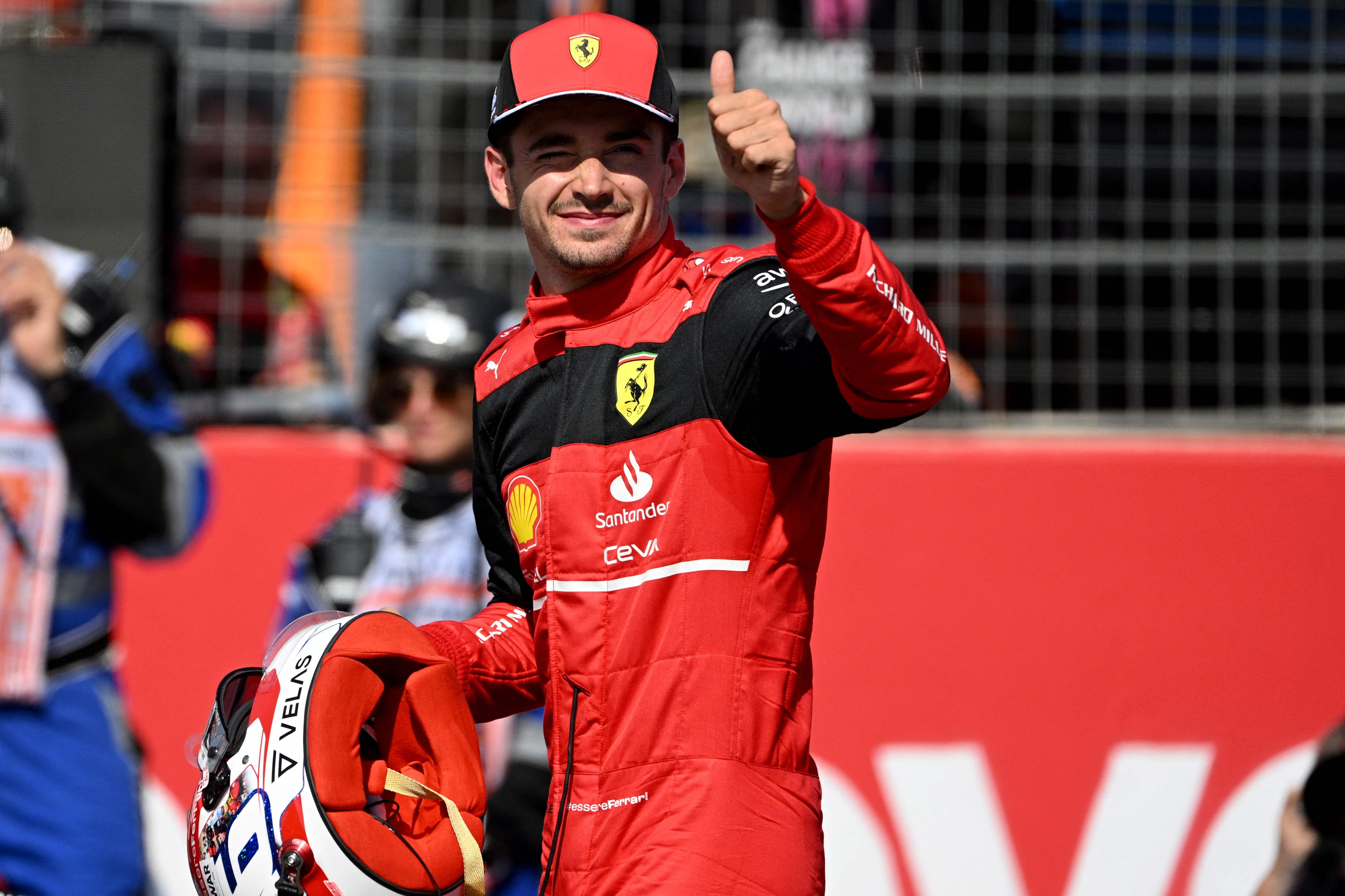 Pembalap Ferrari Charles Leclerc