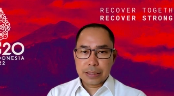 Tangkapan layar Direktur Perlindungan WNI dan BHI Kemlu RI Judha Nugraha ketika menyampaikan pengarahan pers secara daring pada Kamis (21/7)