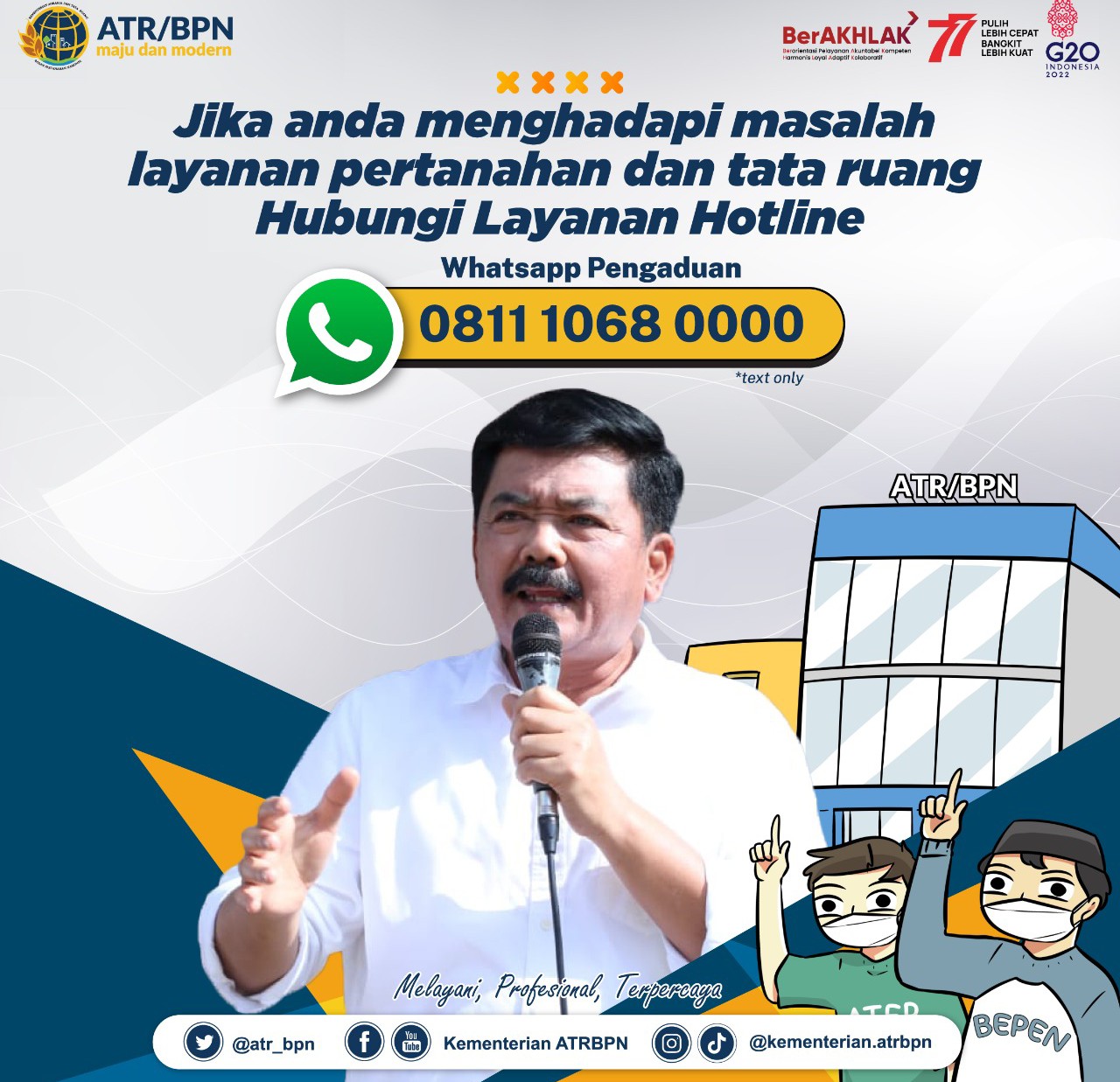 Menteri ATR/BPN Hadi Tjahjanto