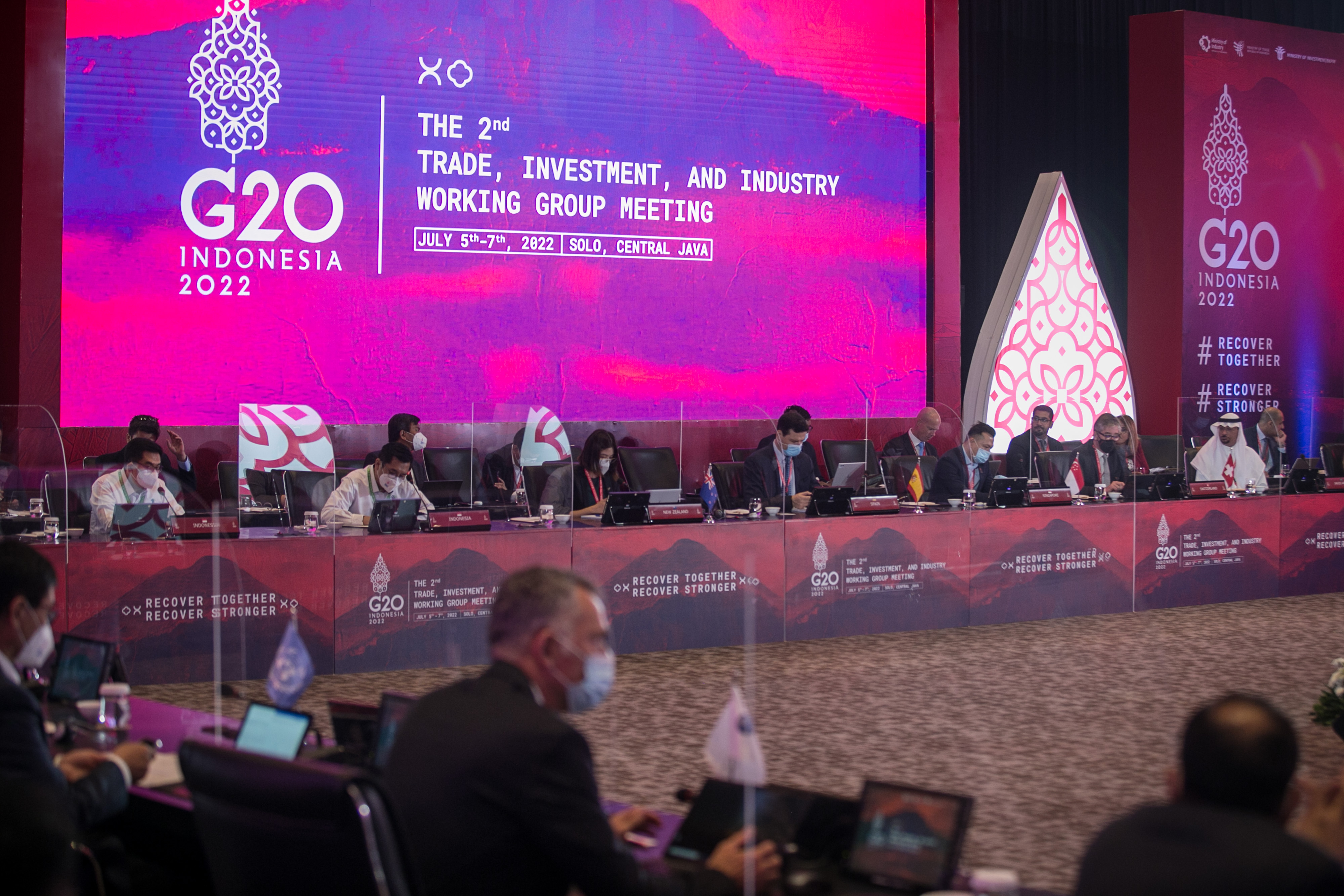 Delegasi negara G20 mengikuti rapat pertemuan kedua 