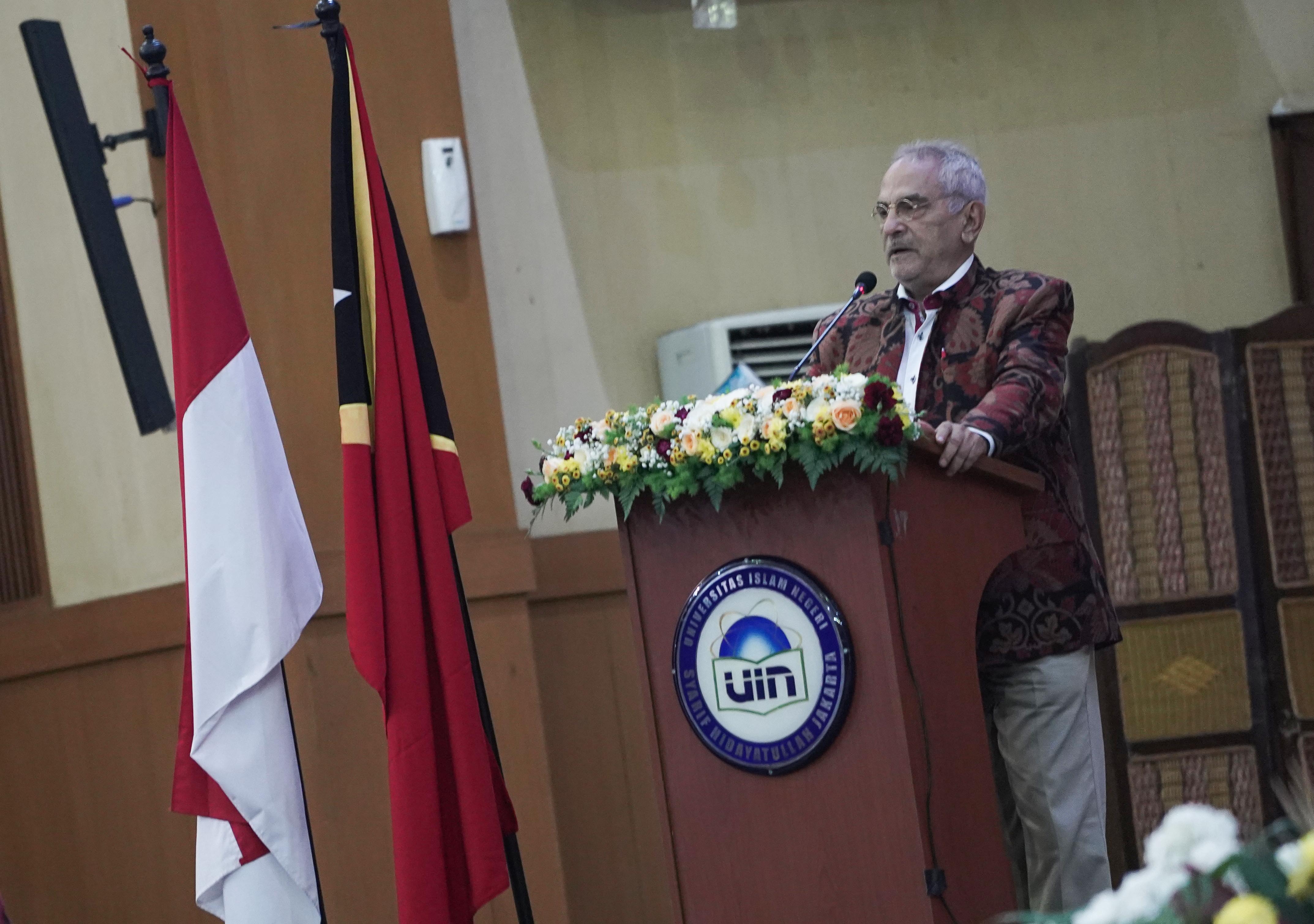 Presiden Timor Leste, Jose Ramos Horta di UIN Syarif Hidayatullah, Jakarta.