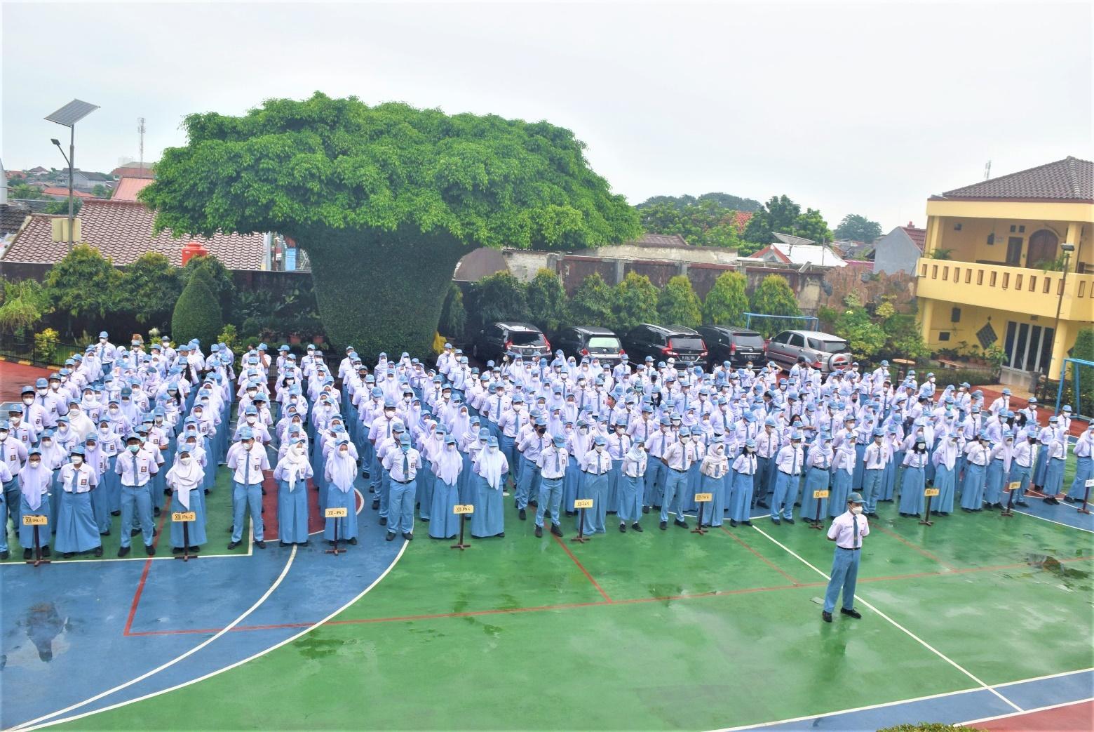 Apel pagi siswa SMA Negeri 2 Kota Depok, Jawa Barat