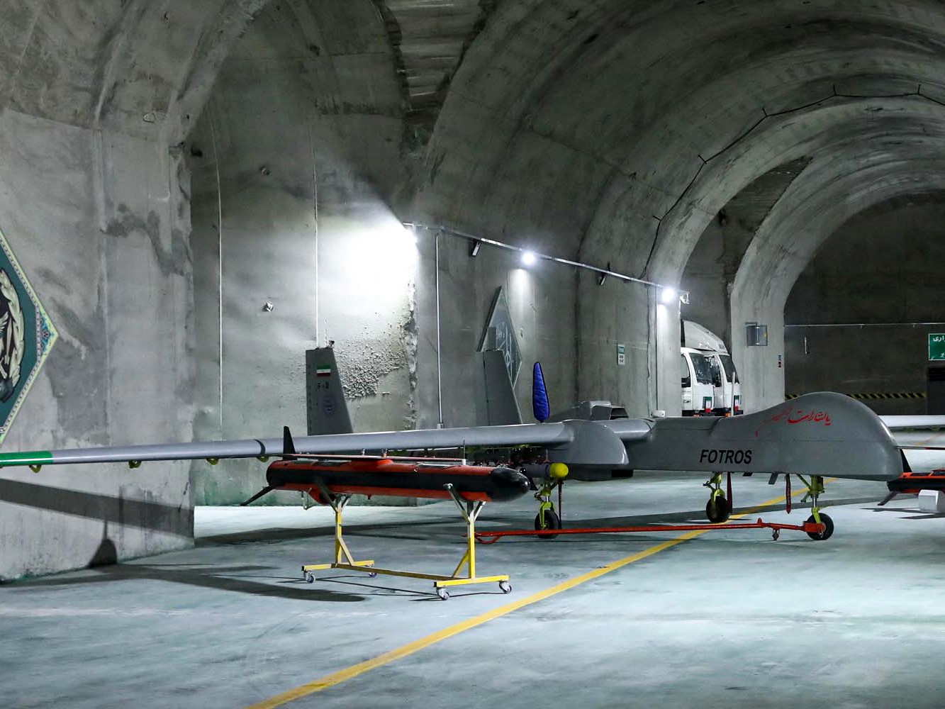 Pangkalan drone bawah tanah, di lokasi yang tidak diketahui di Iran, 28 Mei 2022. 