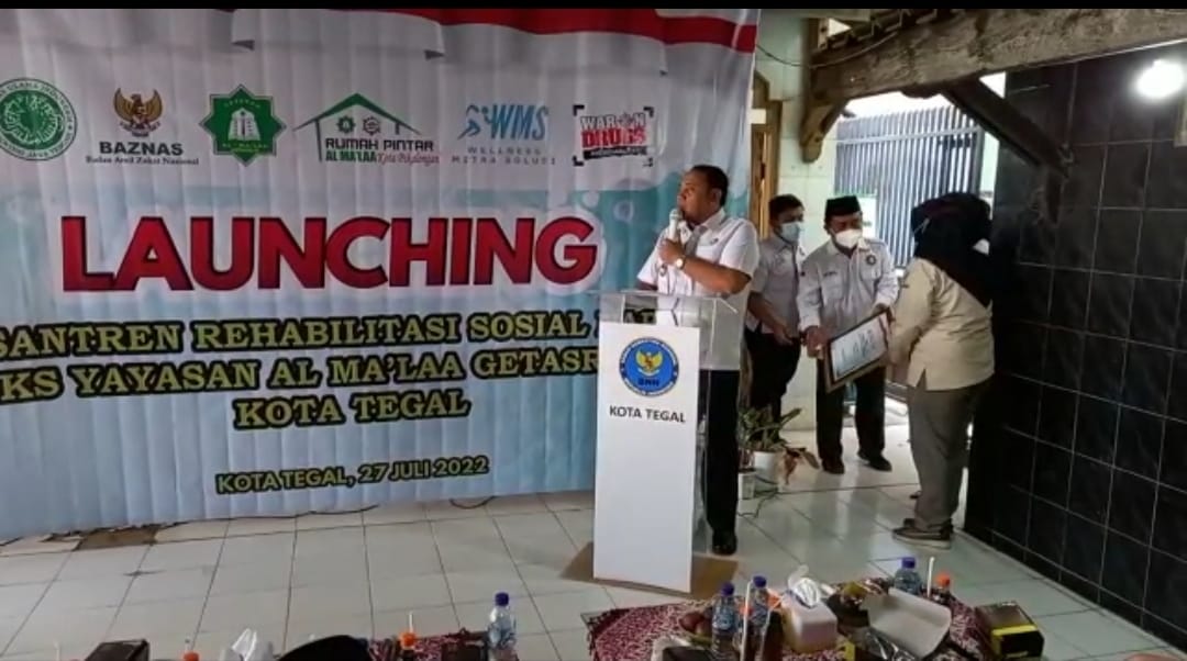 Wali Kota Tegal Dedy Yon Supriyono meresmikan Ponpes Istqomah Yayasan Al Ma'laa yang menjadi tempat rehabilitasi bagi pecandu narkoba.