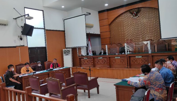 Suasana sidang gugatan praperadilan mantan Bupati Tanah Bumbu Mardani H Maming di Pengadilan Negeri Jakarta Selatan, Selasa (19/7/2022)