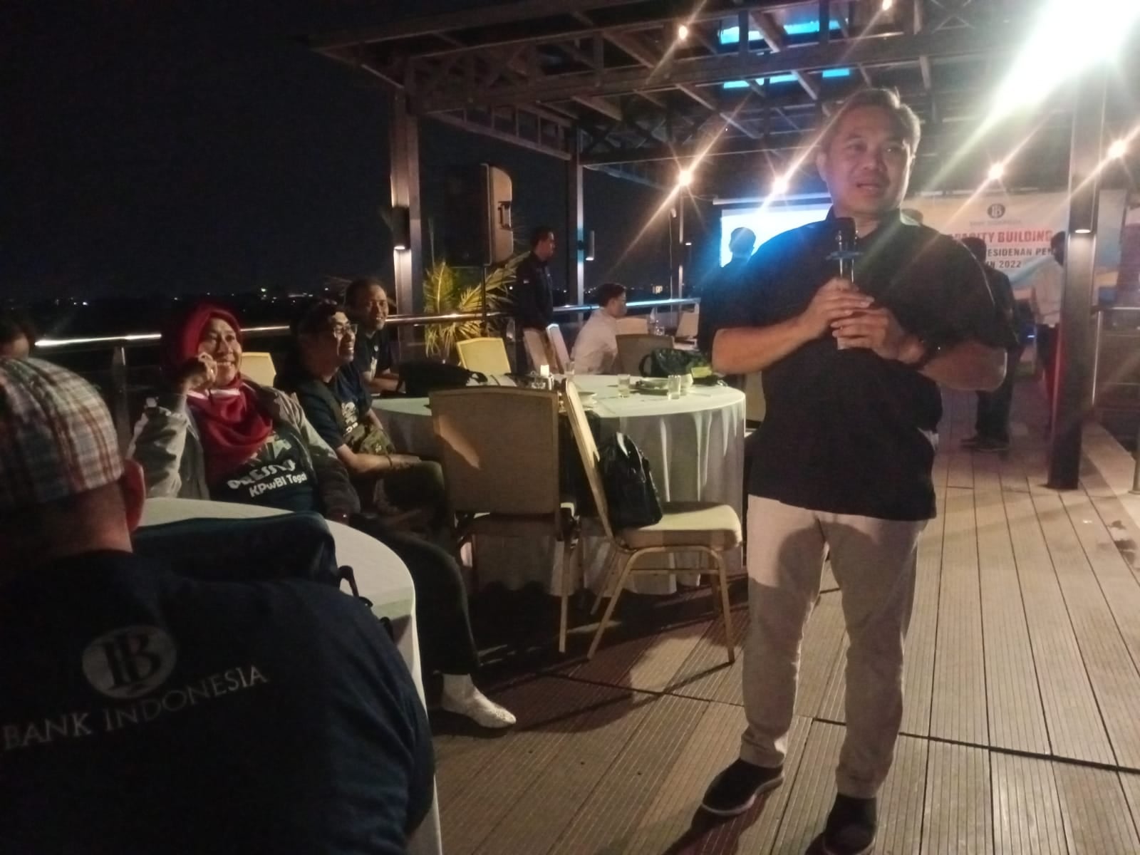 Kepala BI Tegal memberi sambutan pada acara Capacity Building di Yogyakarta,Sabtu (30/7)