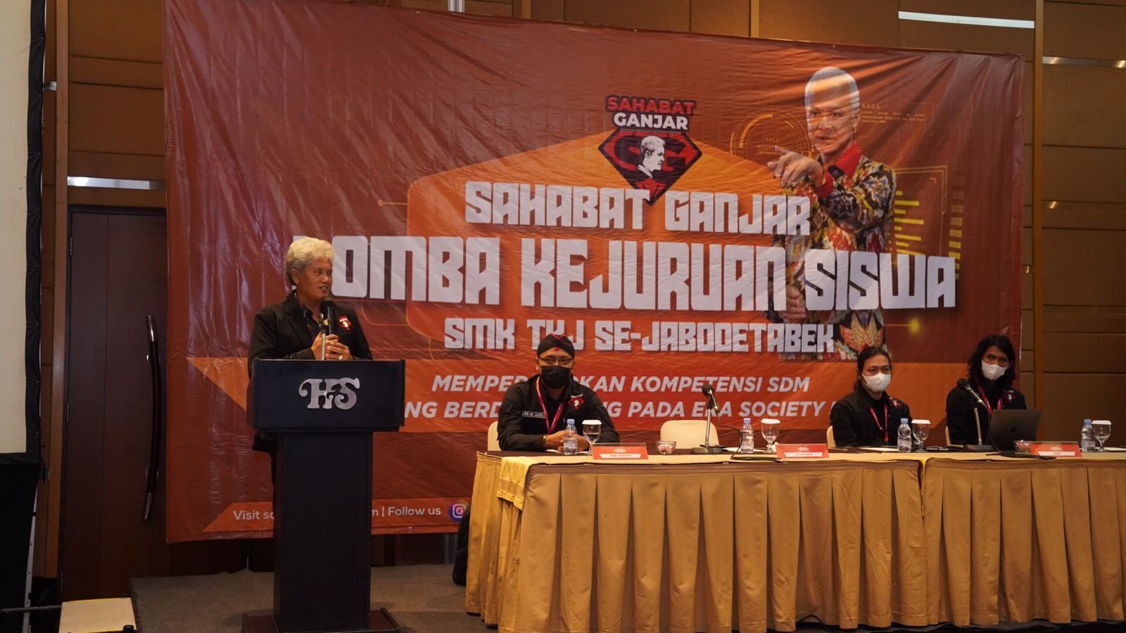 Lomba kejuruan SMK TKJ yang diadakan Sahabat Ganjar di Jakarta.