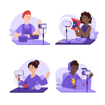 Ilustrasi membuat konten