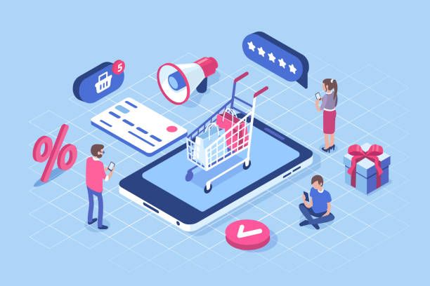 Ilustrasi industri e-commerce. 