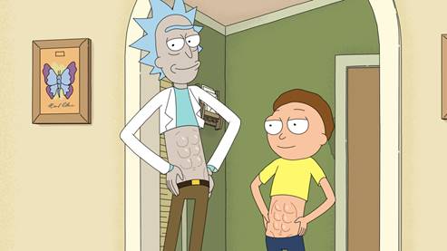 Cuplikan adegan dari serial Rick and Morty