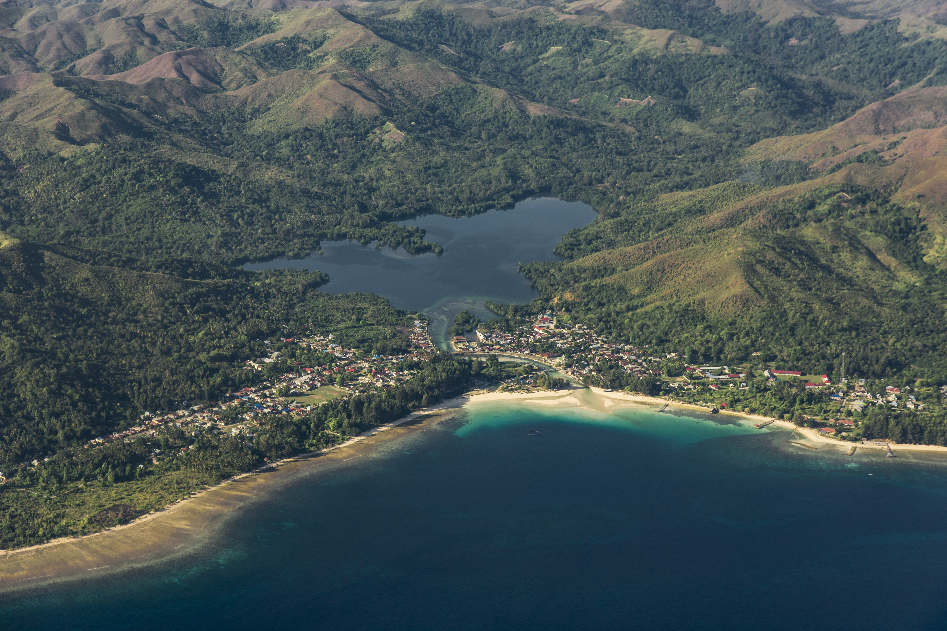 Potret udara wilayah Kepulauan Maluku.