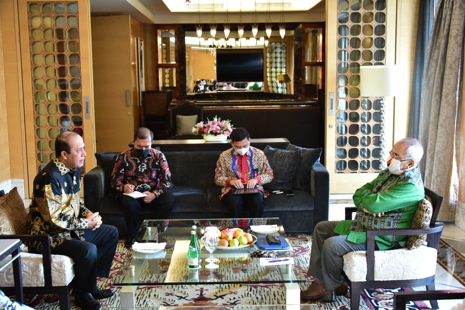 Kepala BNPT Boy Rafli (kiri) saat bertemu dengan Presiden Timor Leste Ramos Horta.