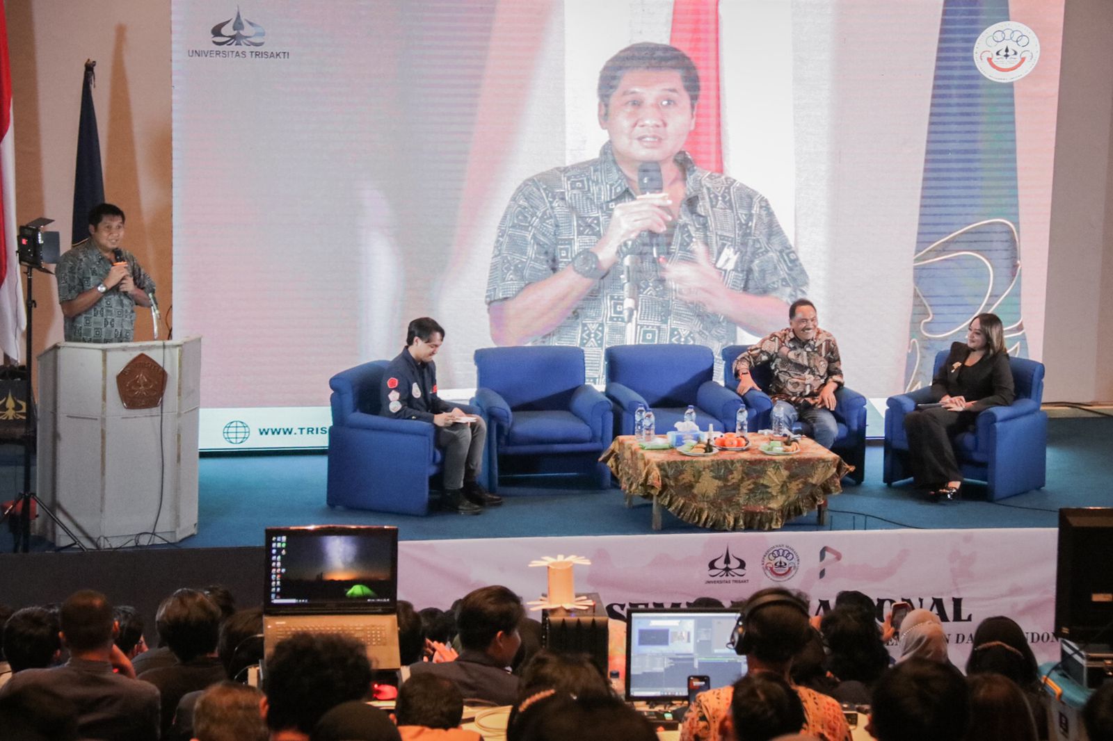 Seminar 'Pancasila dalam Era Globalisasi Demi Menciptakan Pemimpin dalam Indonesia Emas 2045' yang digelar BEM Universitas Trisakti. 