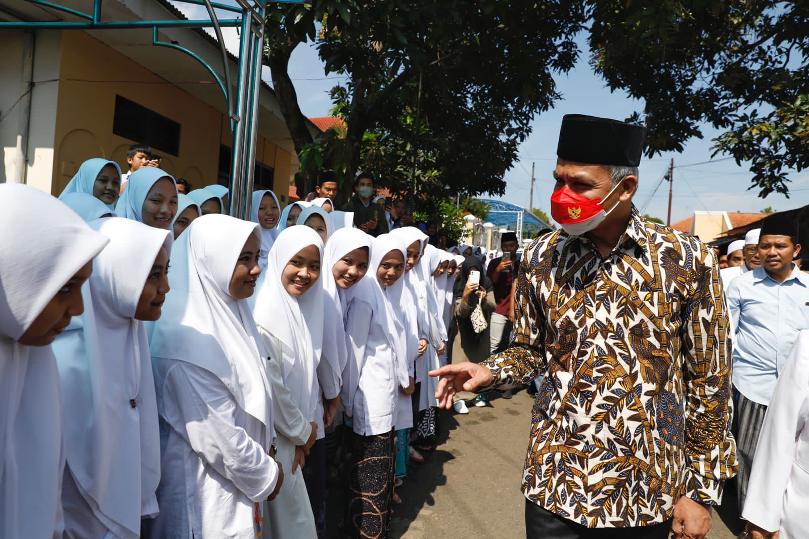 Ganjar Pranowo saat menghadiri Sewelasan di Purworejo, Jawa Tengah