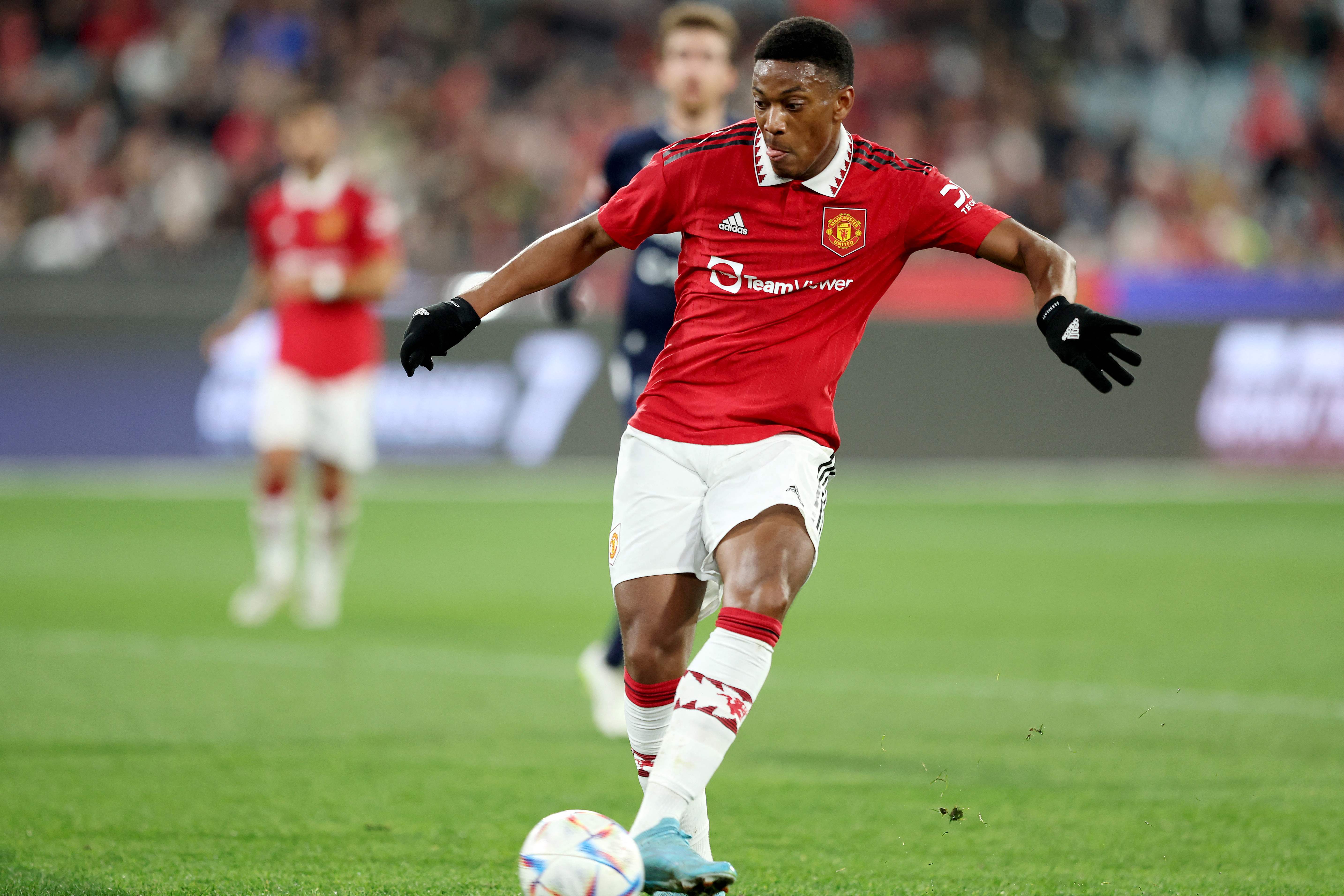 Penyerang Manchester United (MU) Anthony Martial