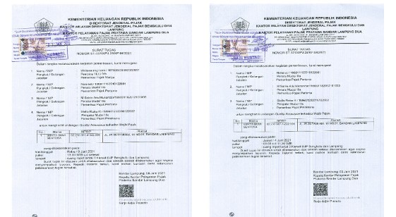 Surat tugas yang diduga palsu S-321 DAN S-327