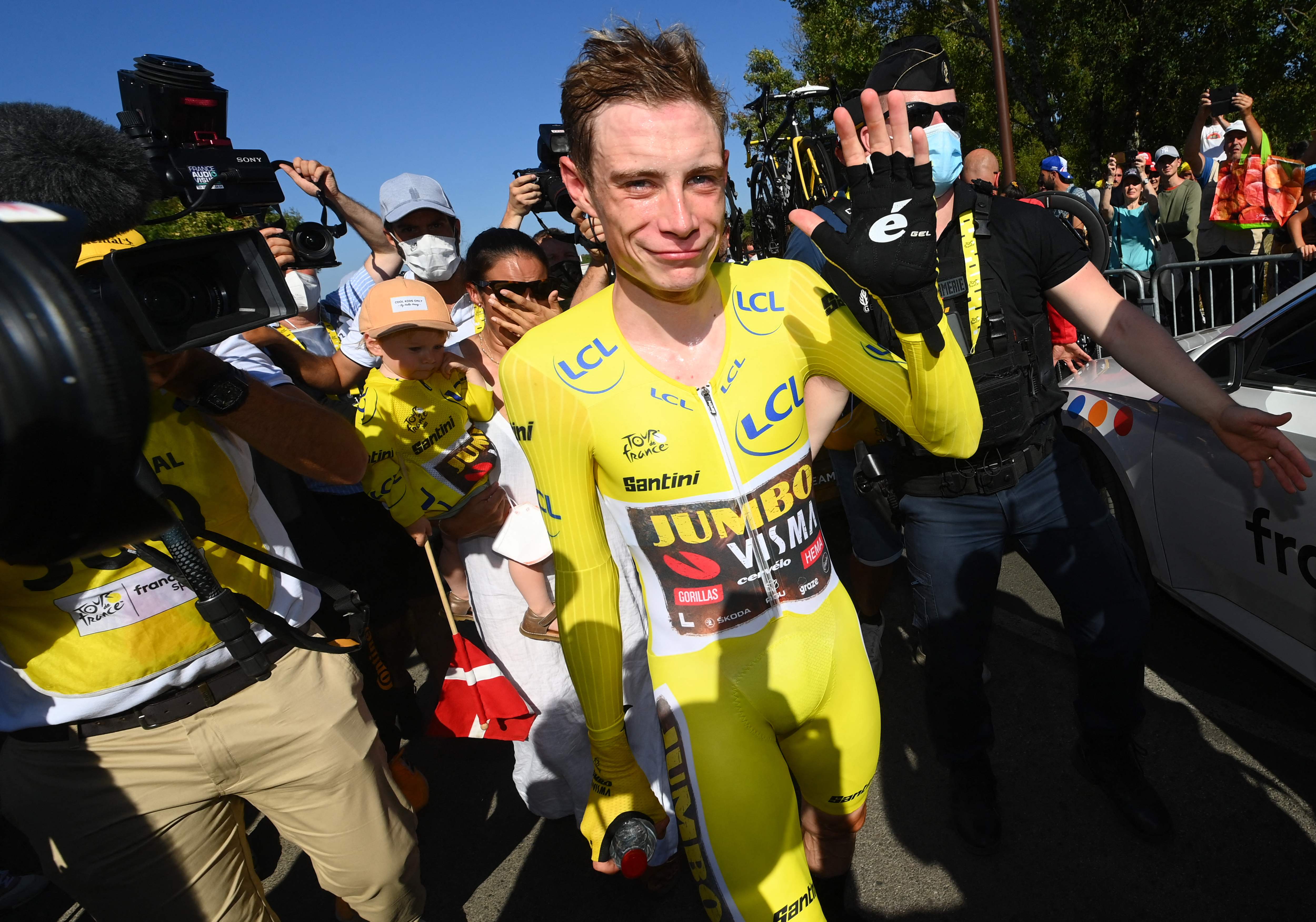 Pembalap tim Jumbo-Visma asal Denmark Jonas Vingegaard 