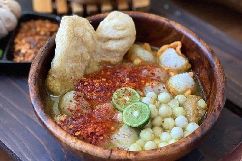 Contoh sajian Bakso Aci dari Nyakrek Bakso Aci