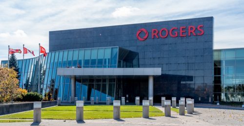 Kantor pusat perusahaan raksasa telekomunikasi Rogers Communications Inc di Toronto, Kanada.