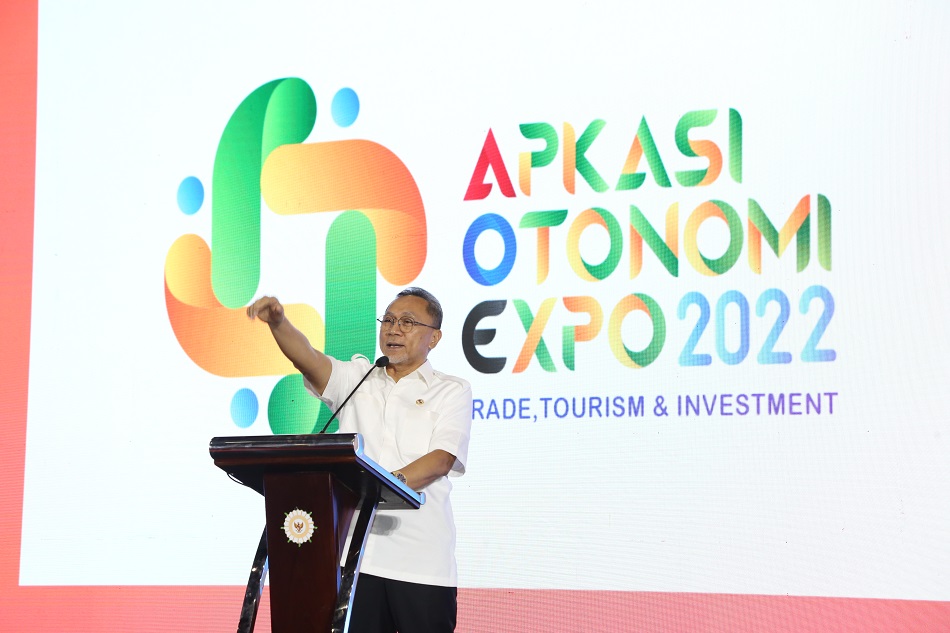 Mendag Zulkifli Hasan saat menutup Apkasi Otonomi Expo 2022
