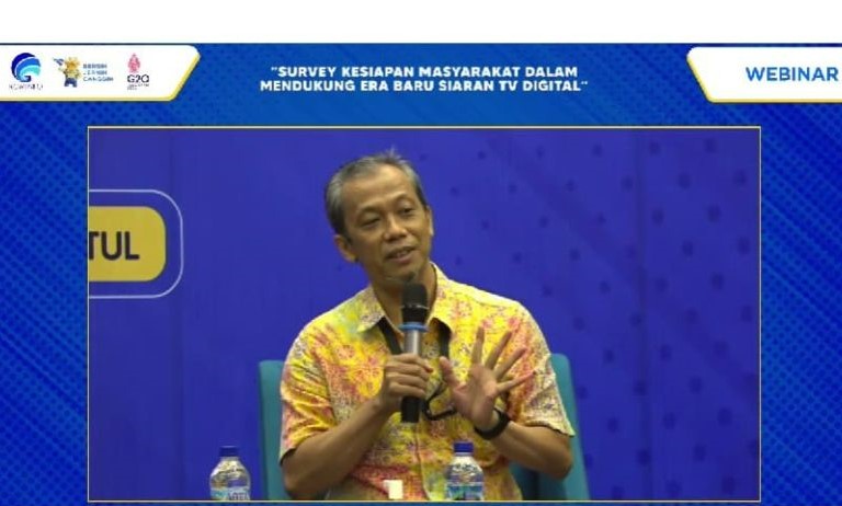 Direktur PT Multi Utama Risetindo Murdan Alfa Satyawan dalam webinar Survey Kesiapan Masyarakat dalam Mendukung Era Baru Siaran TV Digital