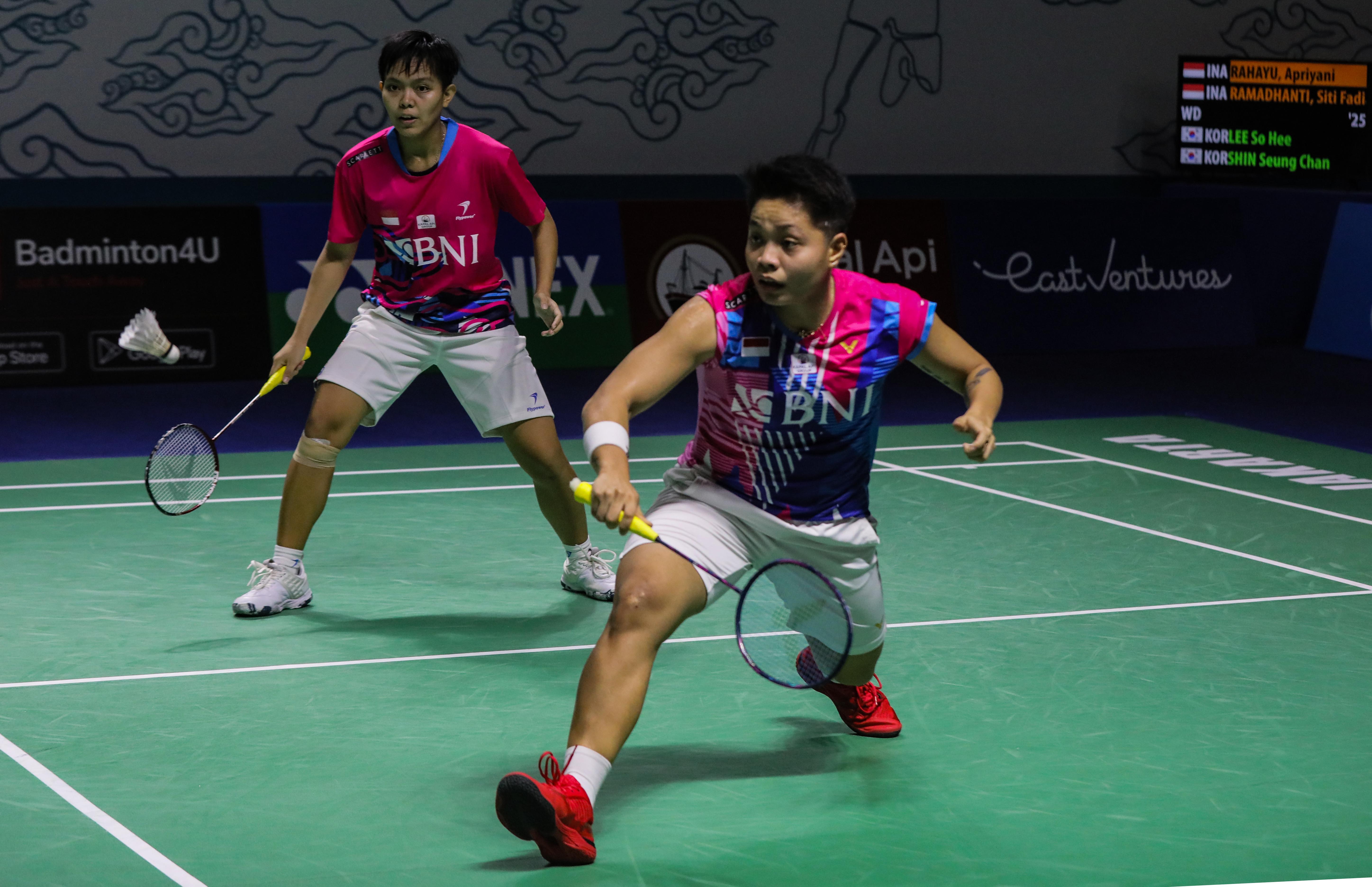 Pasangan ganda putri Indonesia Apriyani Rahayu/Siti Fadia Silfa Ramadhanti lolos ke final Malaysia Open 2022.
