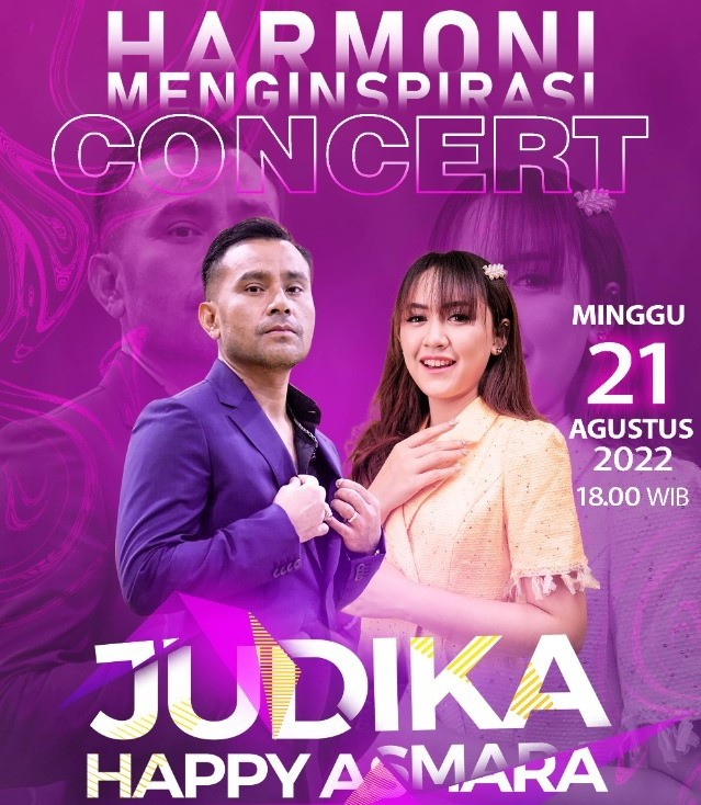 Konser Judika-Happy Asmara kolaborasi penyanyi pop dan dangdut.