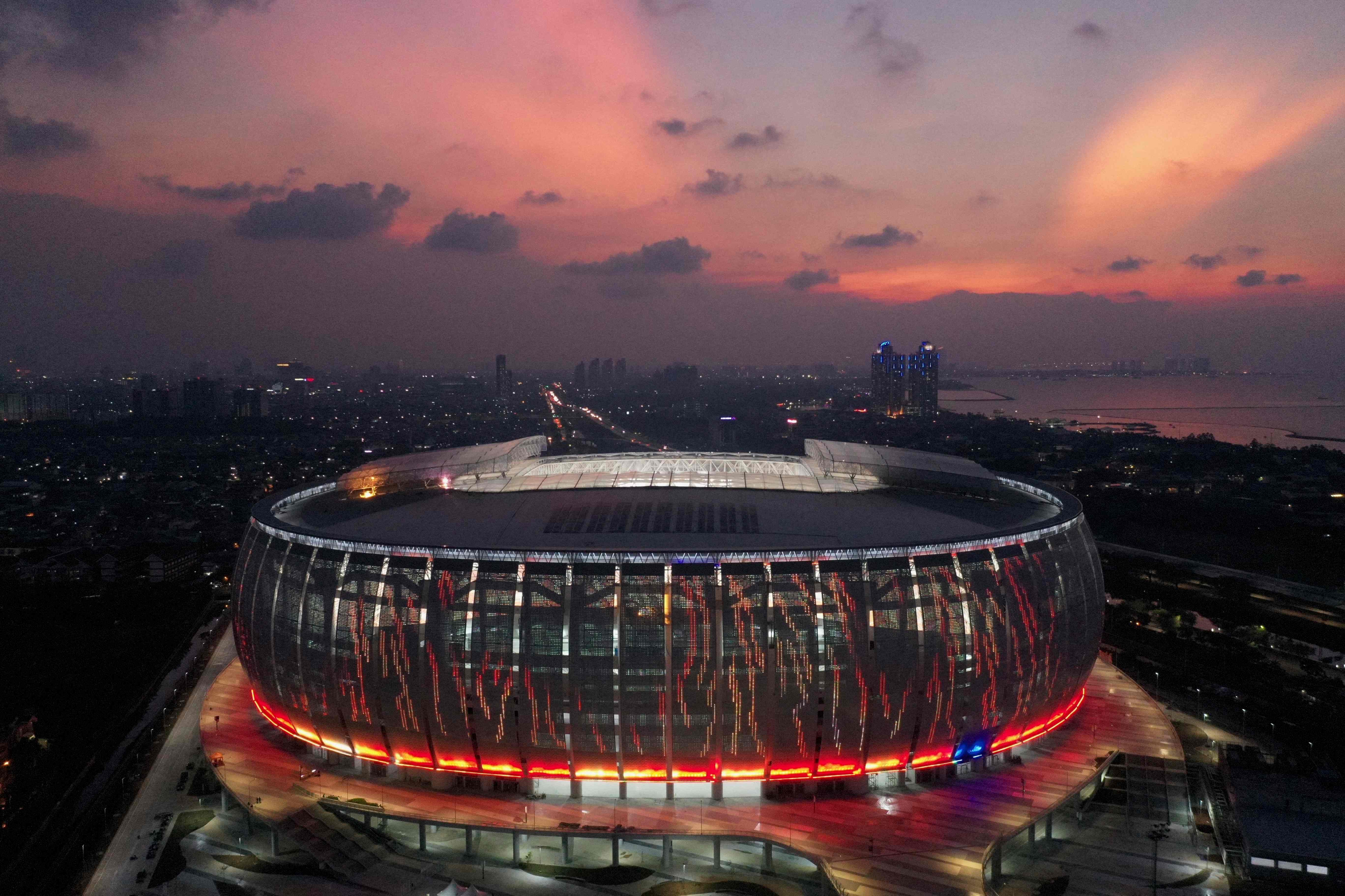 Foto udara Jakarta International Stadium (JIS).