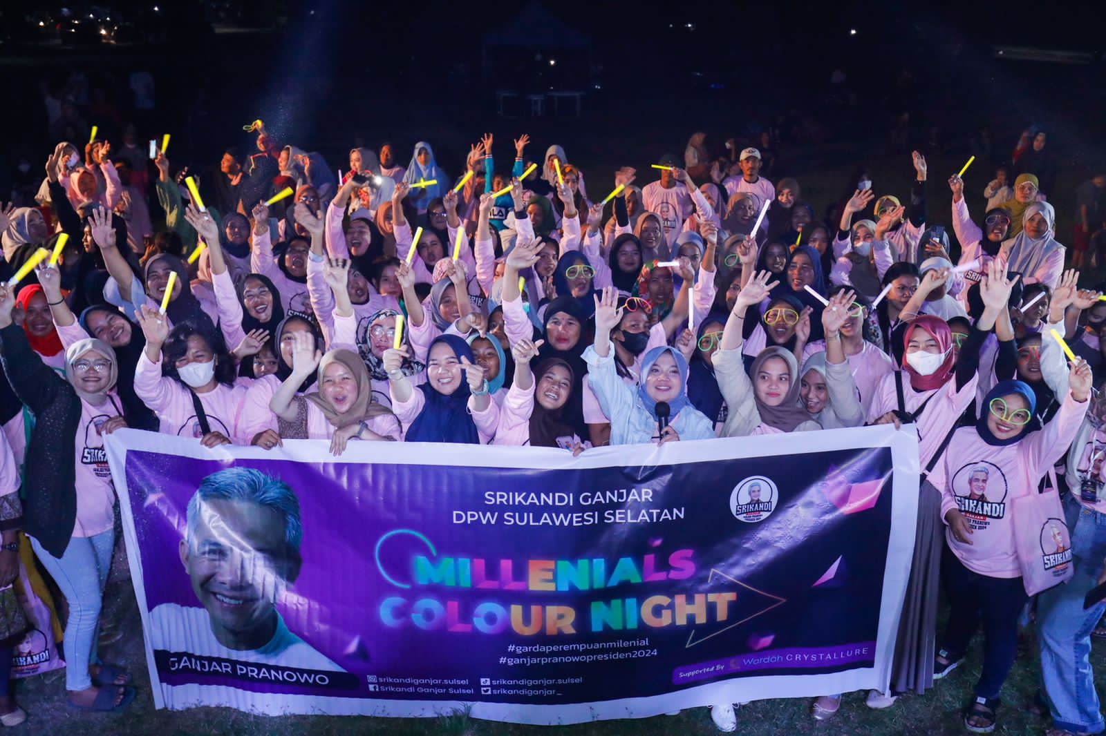 Acara Millennials Colour Night di Lapangan Pemuda Bulukumba, Kecamatan Ujung Bulu, Kabupaten Bulukumba, Kamis (28/7)
