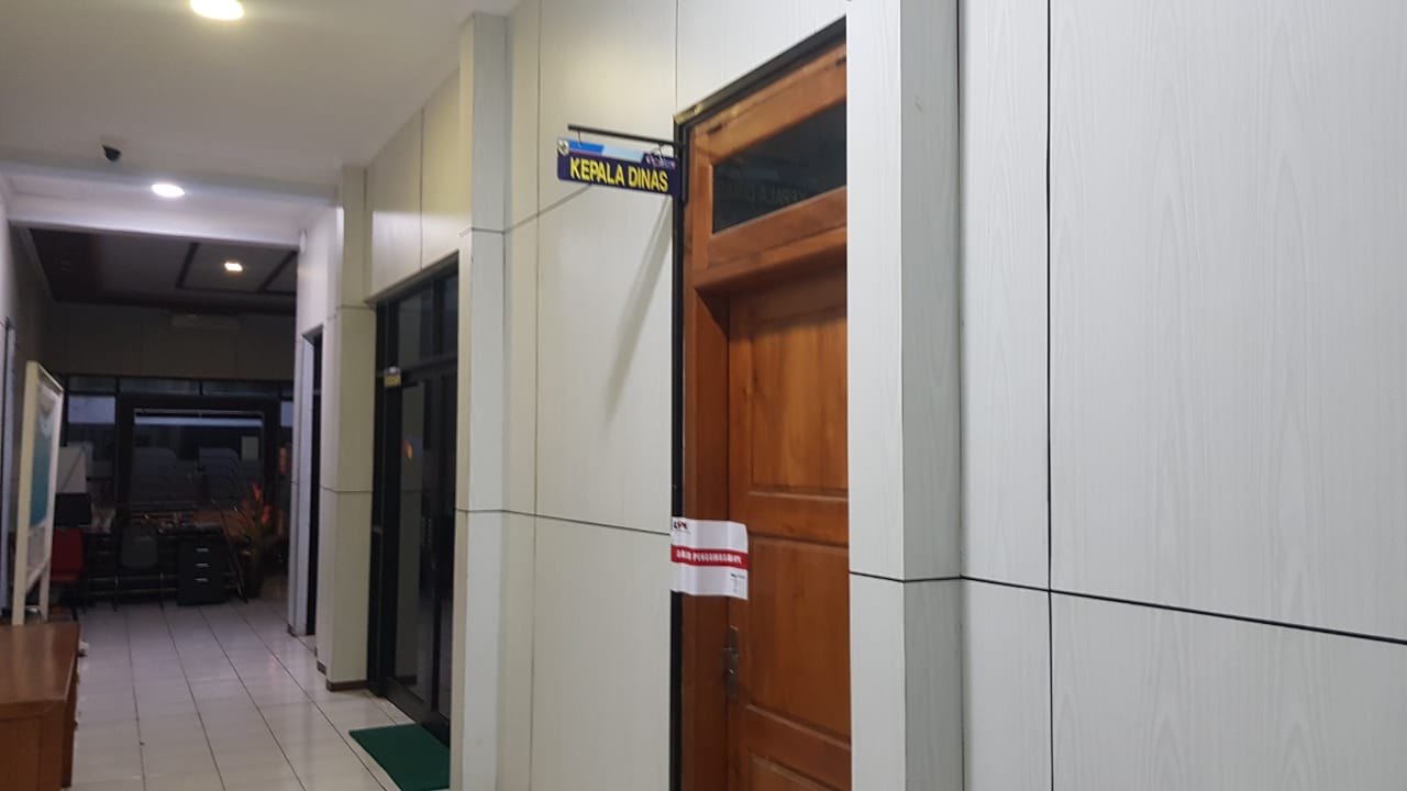 Salah satu ruangan di Kantor Bupati Pemalang yang disegel KPK, Kamis (11/8)