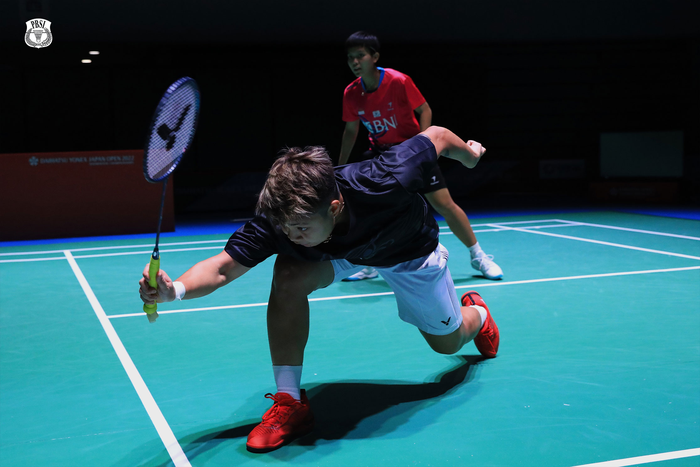 Ganca putri Indonesia Apriyani Rahayu/Siti Fadia Silva Ramadhanti berlatih jelang tampil di Jepang Terbuka 2022.