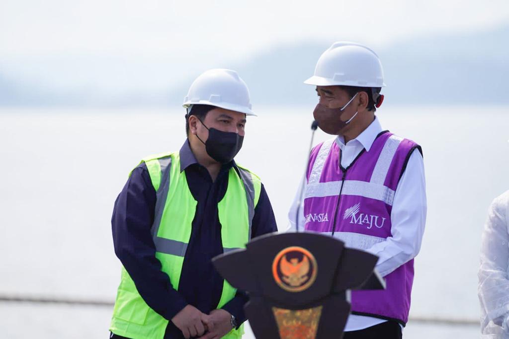 Peresmian Pelabuhan Terminal Kijing oleh Presiden RI, Joko Widodo di Kabupaten Mempawah, Pontianak, Kalimantan Barat, Selasa (9/8)