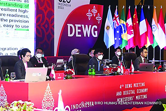 Pertemuan Keempat Kelompok Kerja Ekonomi Digital atau 4th Digital Economy Working Group (DEWG) Meeting di Bali. 